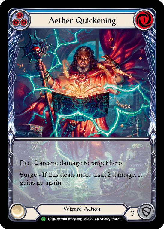 Aether Quickening (Blue) [FAB114] (Promo)  Rainbow Foil | The Gaming-Verse