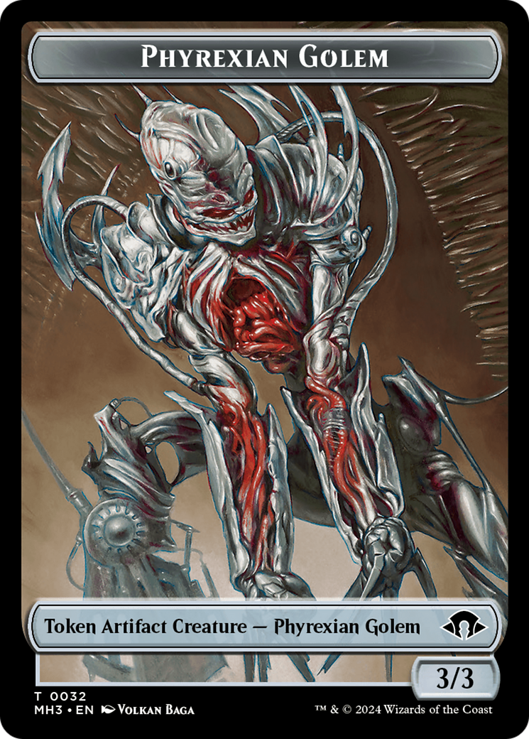 Phyrexian Golem Token [Modern Horizons 3 Tokens] | The Gaming-Verse