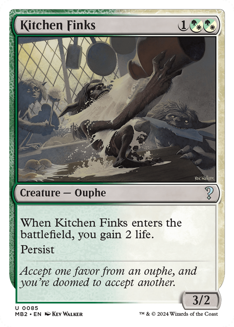 Kitchen Finks (White Border) [Mystery Booster 2] | The Gaming-Verse