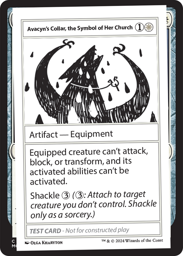 Avacyn's Collar, the Symbol of Her Church [Mystery Booster 2 Playtest Cards] | The Gaming-Verse