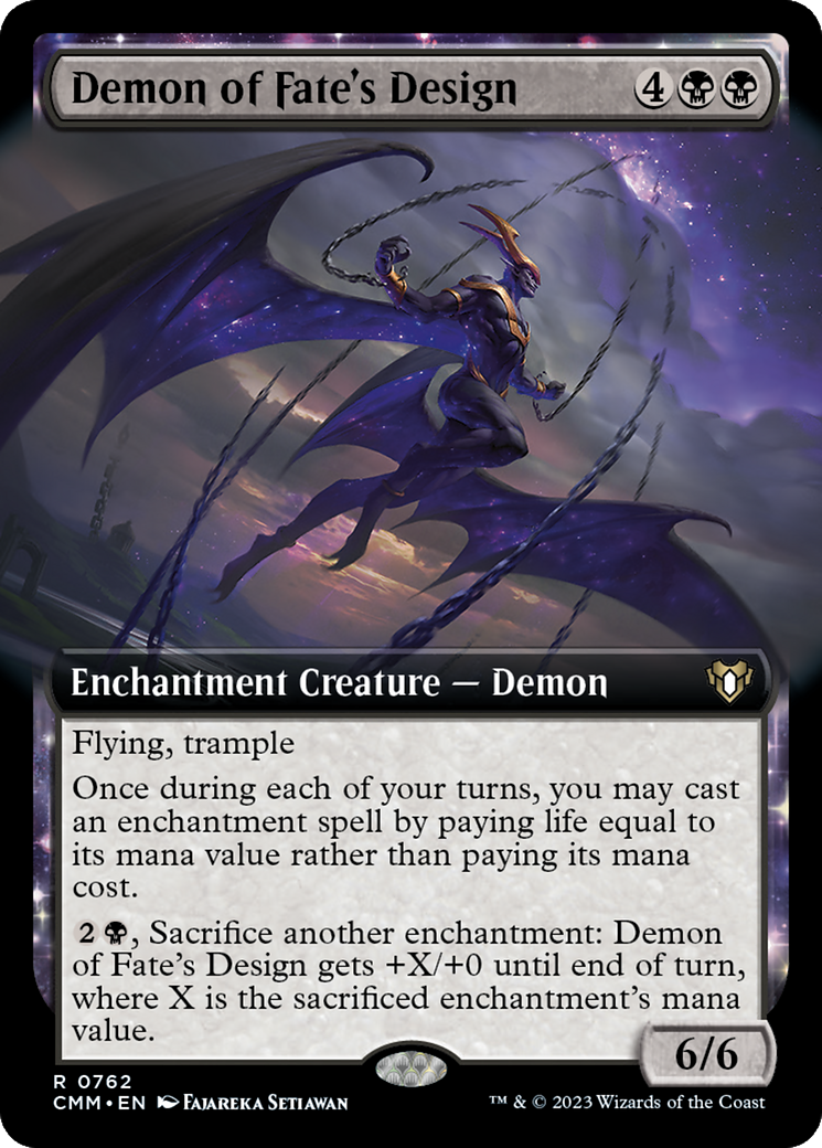 Demon of Fate's Design (Extended Art) [Commander Masters] | The Gaming-Verse