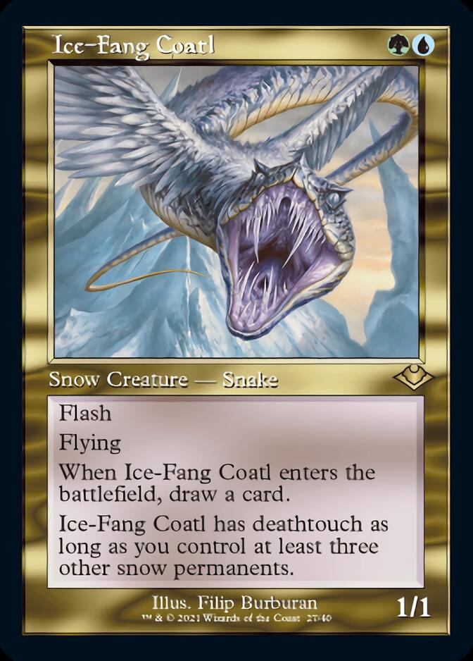 Ice-Fang Coatl (Retro Foil Etched) [Modern Horizons] | The Gaming-Verse