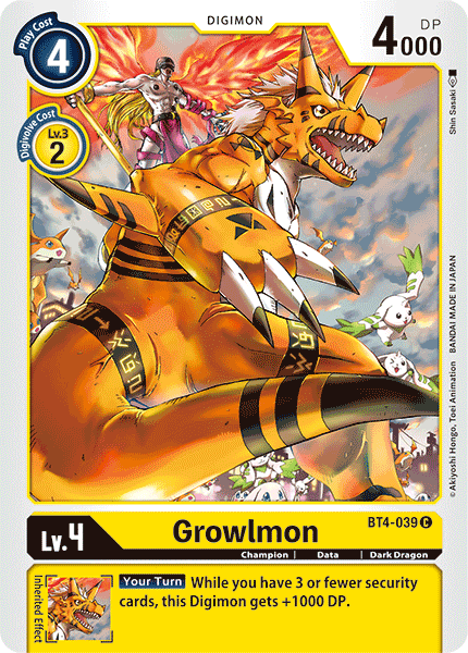 Growlmon [BT4-039] [Great Legend] | The Gaming-Verse