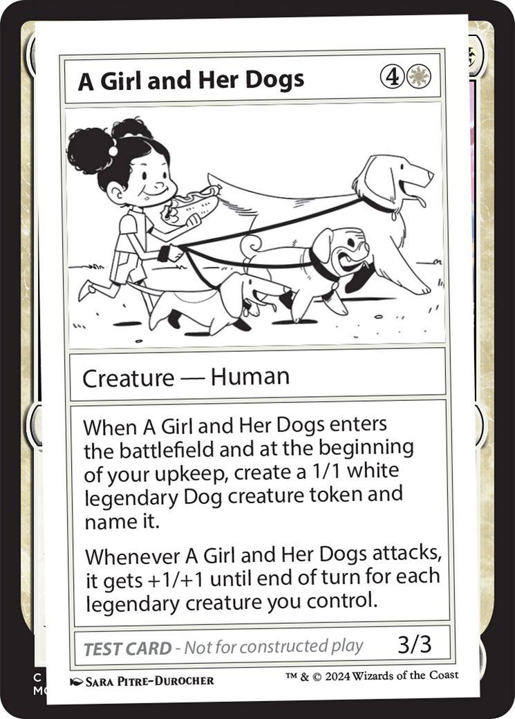 A Girl and Her Dogs [Mystery Booster 2 Playtest Cards] | The Gaming-Verse