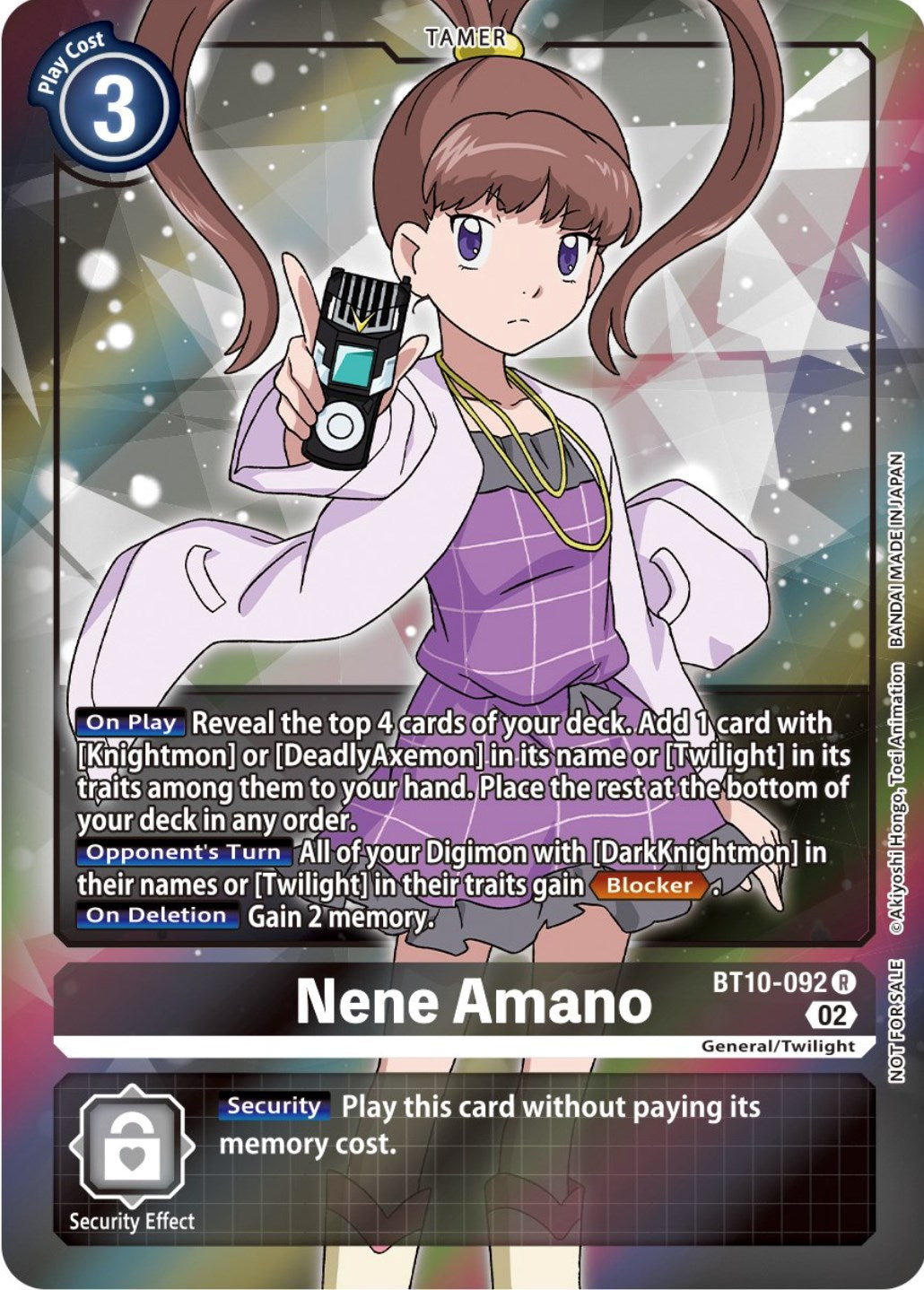 Nene Amano [BT10-092] (Box Topper) [Xros Encounter] | The Gaming-Verse