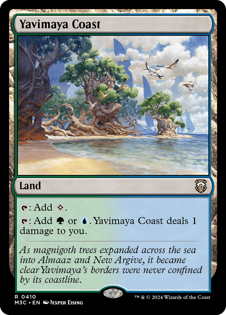 Yavimaya Coast (Ripple Foil) [Modern Horizons 3 Commander] | The Gaming-Verse