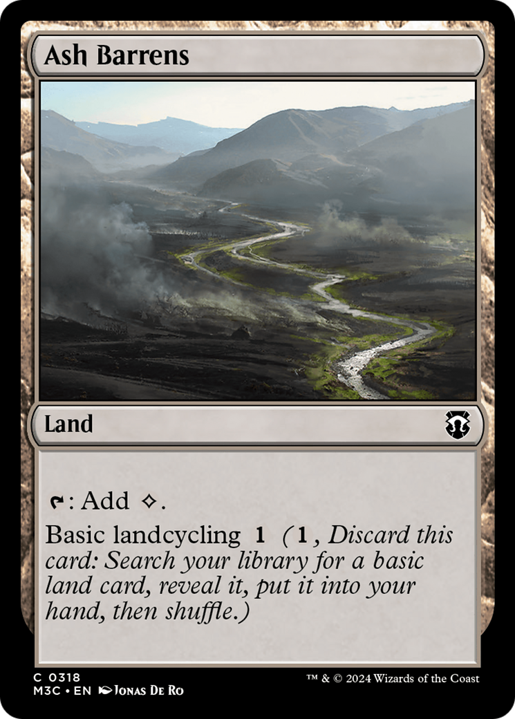 Ash Barrens (Ripple Foil) [Modern Horizons 3 Commander] | The Gaming-Verse