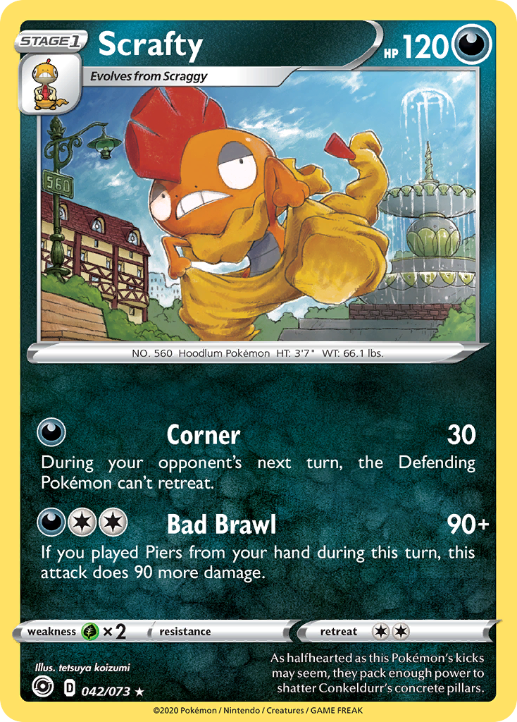 Scrafty (042/073) [Sword & Shield: Champion's Path] | The Gaming-Verse