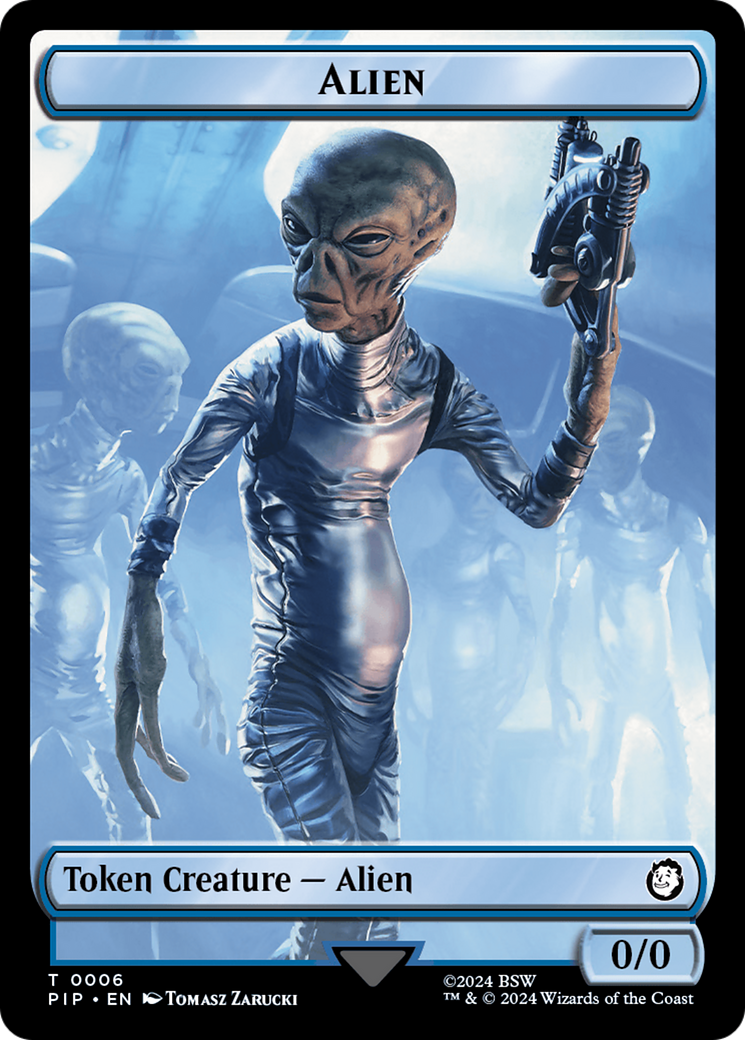 Alien // Clue Double-Sided Token [Fallout Tokens] | The Gaming-Verse