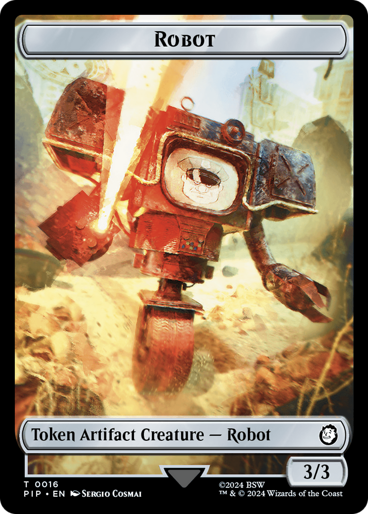 Robot // Treasure (019) Double-Sided Token [Fallout Tokens] | The Gaming-Verse