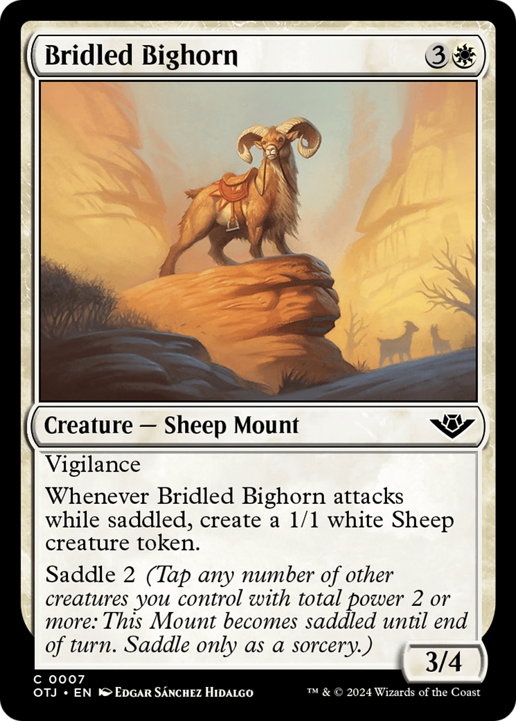 Bridled Bighorn [Outlaws of Thunder Junction] | The Gaming-Verse