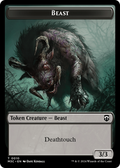 Beast (0010) // Shapeshifter (0008) Double-Sided Token [Modern Horizons 3 Commander Tokens] | The Gaming-Verse