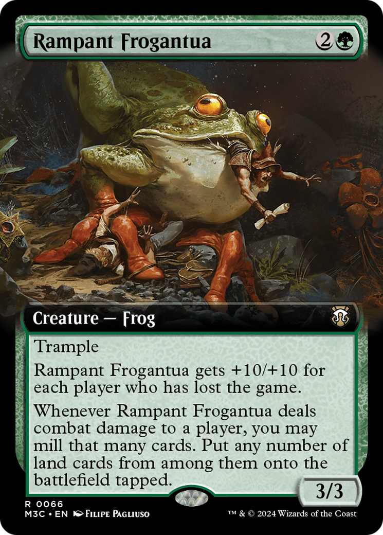 Rampant Frogantua (Extended Art) (Ripple Foil) [Modern Horizons 3 Commander] | The Gaming-Verse