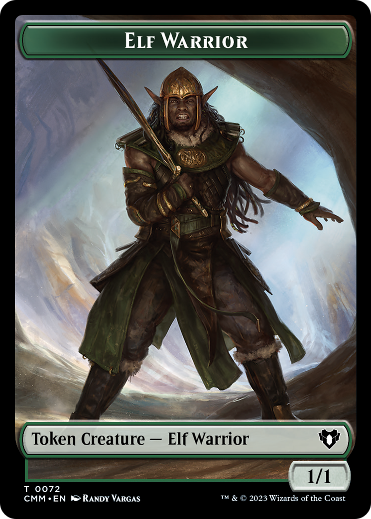 Elf Warrior // Cleric Double-Sided Token [Commander Masters Tokens] | The Gaming-Verse