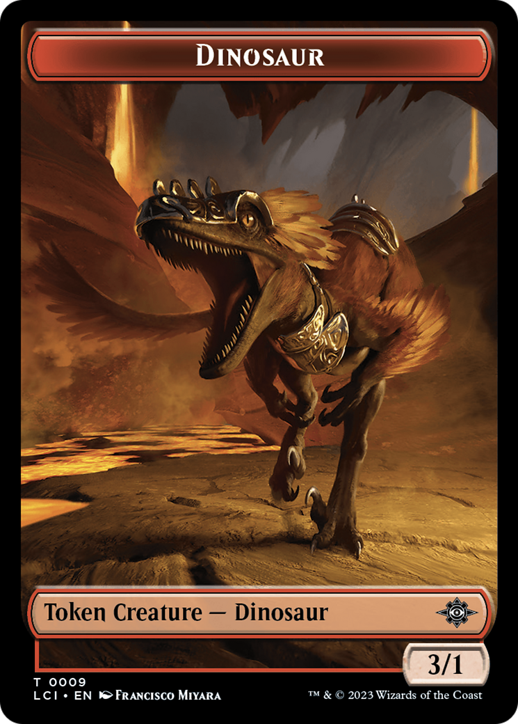 Dinosaur Token (0009) [The Lost Caverns of Ixalan Tokens] | The Gaming-Verse