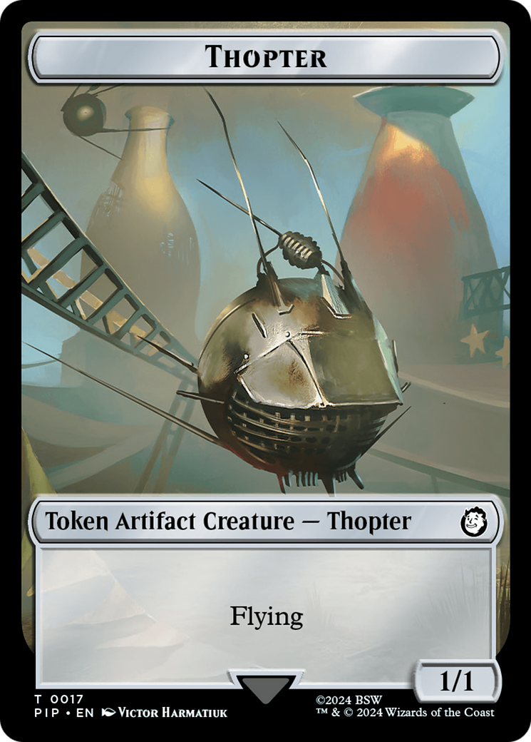 Treasure (0019) // Thopter Double-Sided Token [Fallout Tokens] | The Gaming-Verse