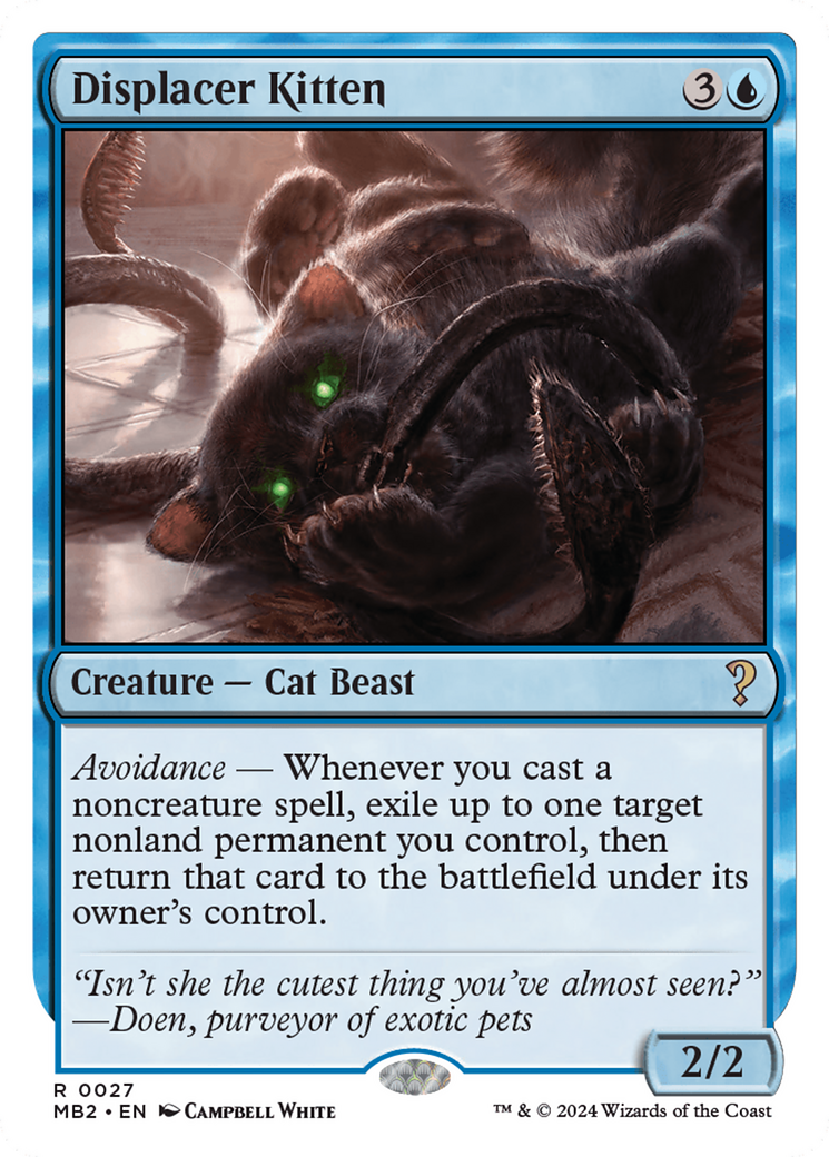 Displacer Kitten (White Border) [Mystery Booster 2] | The Gaming-Verse