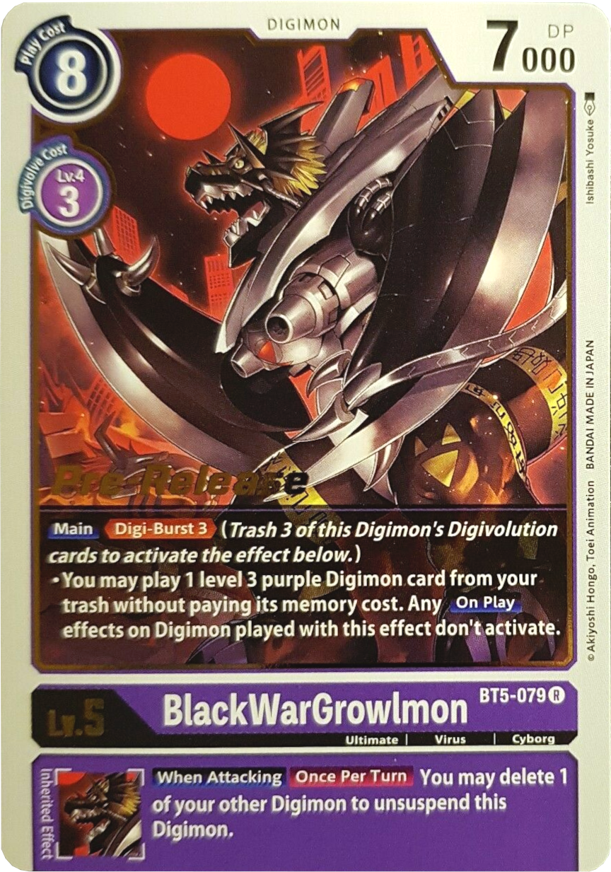 BlackWarGrowlmon [BT5-079] [Battle of Omni Pre-Release Promos] | The Gaming-Verse