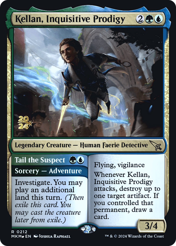 Kellan, Inquisitive Prodigy [Murders at Karlov Manor Prerelease Promos] | The Gaming-Verse