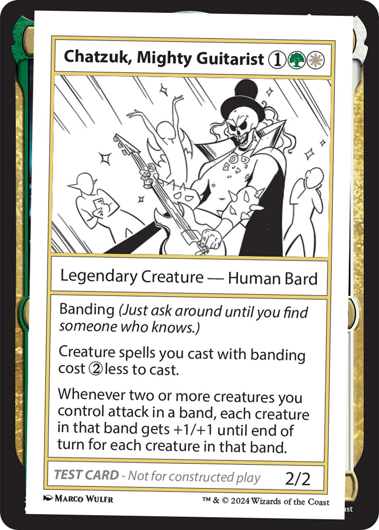 Chatzuk, Mighty Guitarist [Mystery Booster 2 Playtest Cards] | The Gaming-Verse