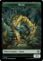 Beast // Merfolk (0003) Double-Sided Token [The Lost Caverns of Ixalan Commander Tokens] | The Gaming-Verse