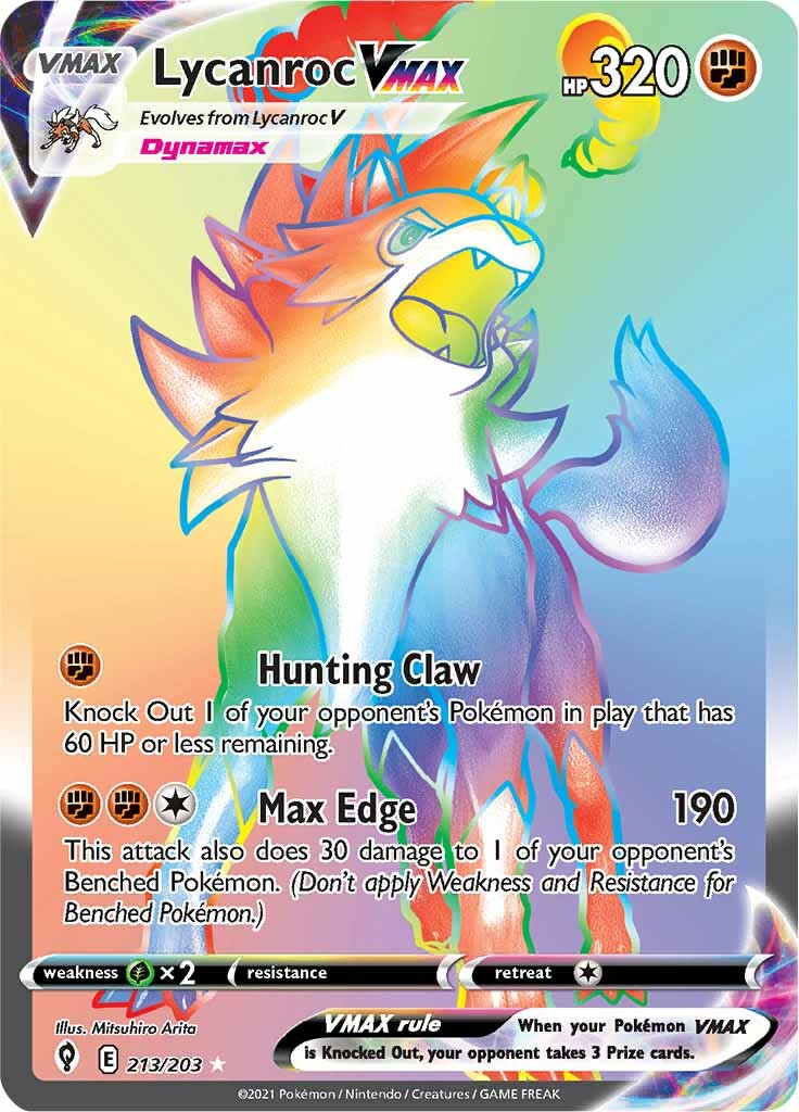 Lycanroc VMAX (213/203) [Sword & Shield: Evolving Skies] | The Gaming-Verse