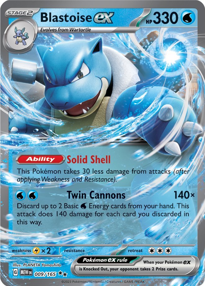 Blastoise ex (009/165) [Scarlet & Violet: 151] | The Gaming-Verse