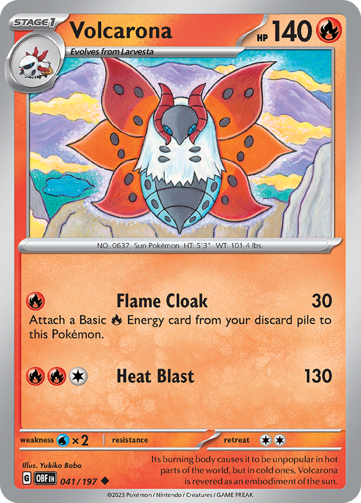 Volcarona (041/197) [Scarlet & Violet: Obsidian Flames] | The Gaming-Verse