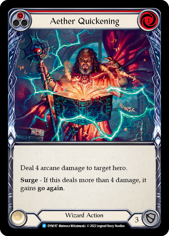 Aether Quickening (Red) [DYN197] (Dynasty)  Rainbow Foil | The Gaming-Verse