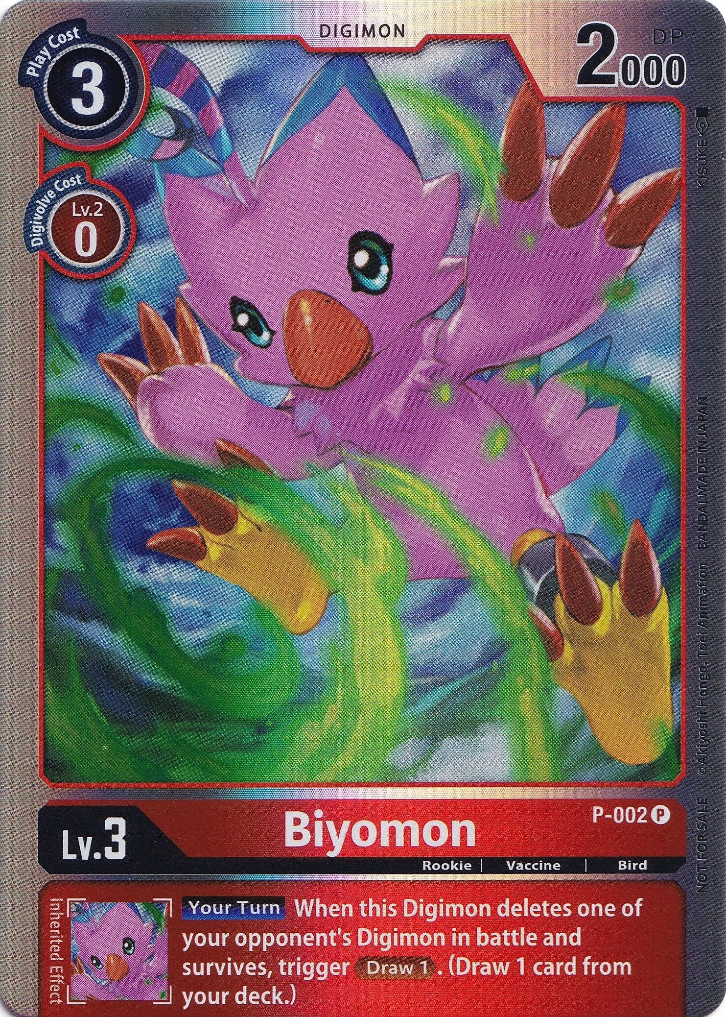 Biyomon [P-002] (Rainbow Foil) [Promotional Cards] | The Gaming-Verse