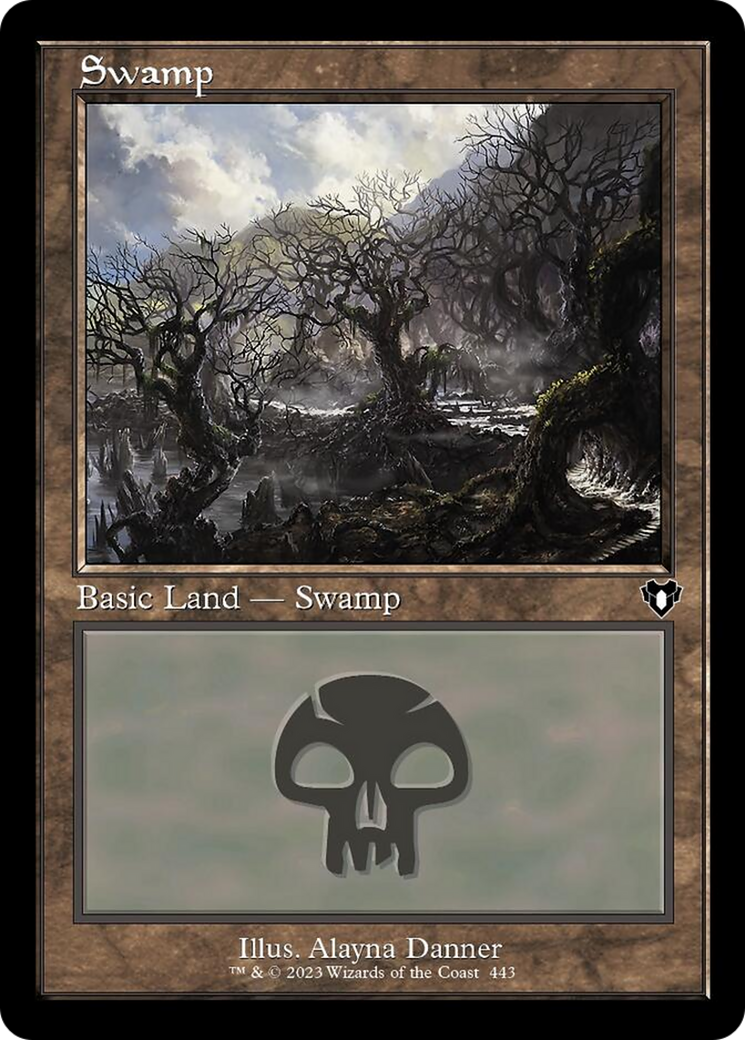 Swamp (443) (Retro) [Commander Masters] | The Gaming-Verse