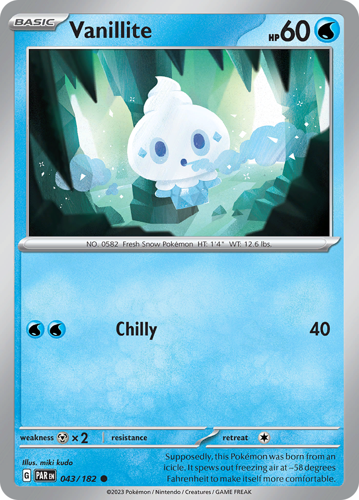 Vanillite (043/182) [Scarlet & Violet: Paradox Rift] | The Gaming-Verse