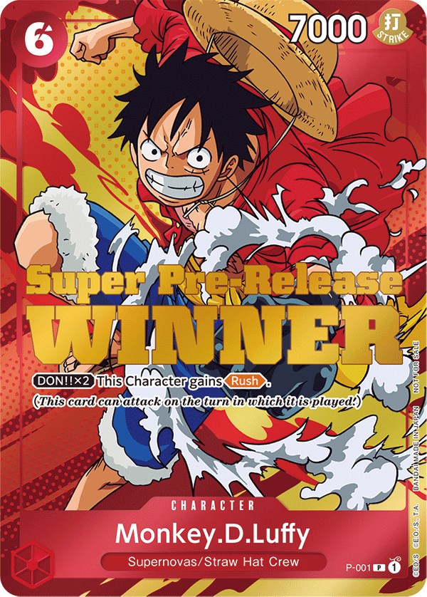 Monkey.D.Luffy (Super Pre-Release) [Winner] [One Piece Promotion Cards] | The Gaming-Verse