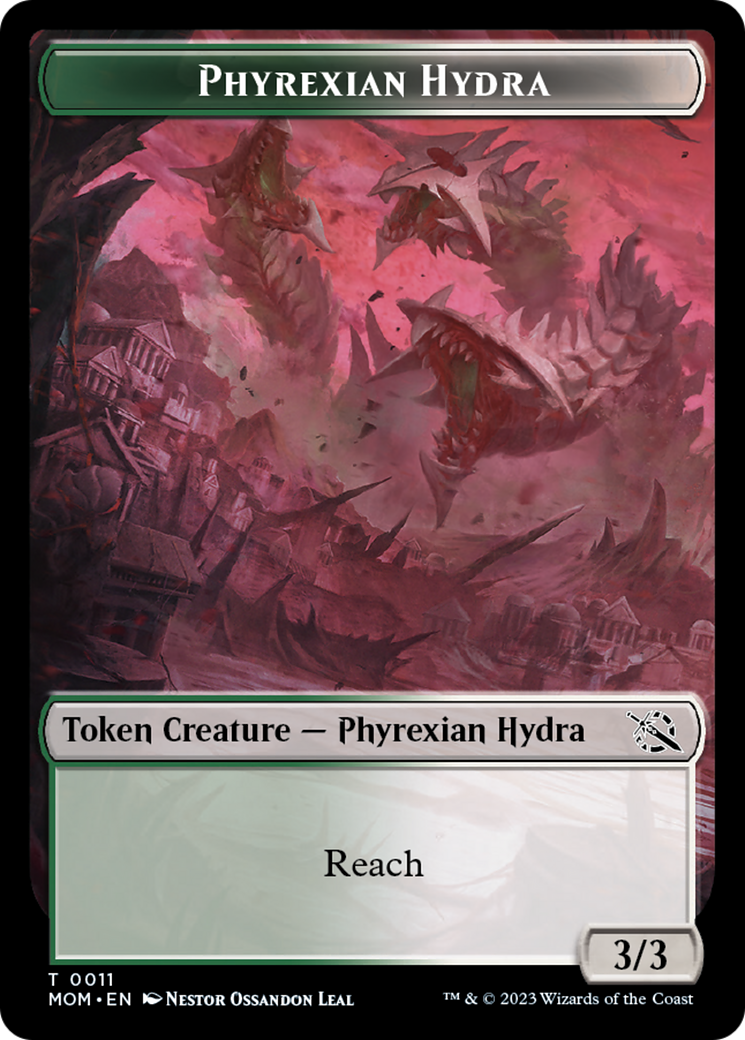 Monk // Phyrexian Hydra (11) Double-Sided Token [March of the Machine Tokens] | The Gaming-Verse