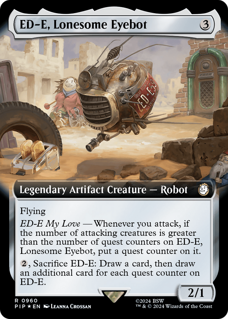 ED-E, Lonesome Eyebot (Extended Art) (Surge Foil) [Fallout] | The Gaming-Verse