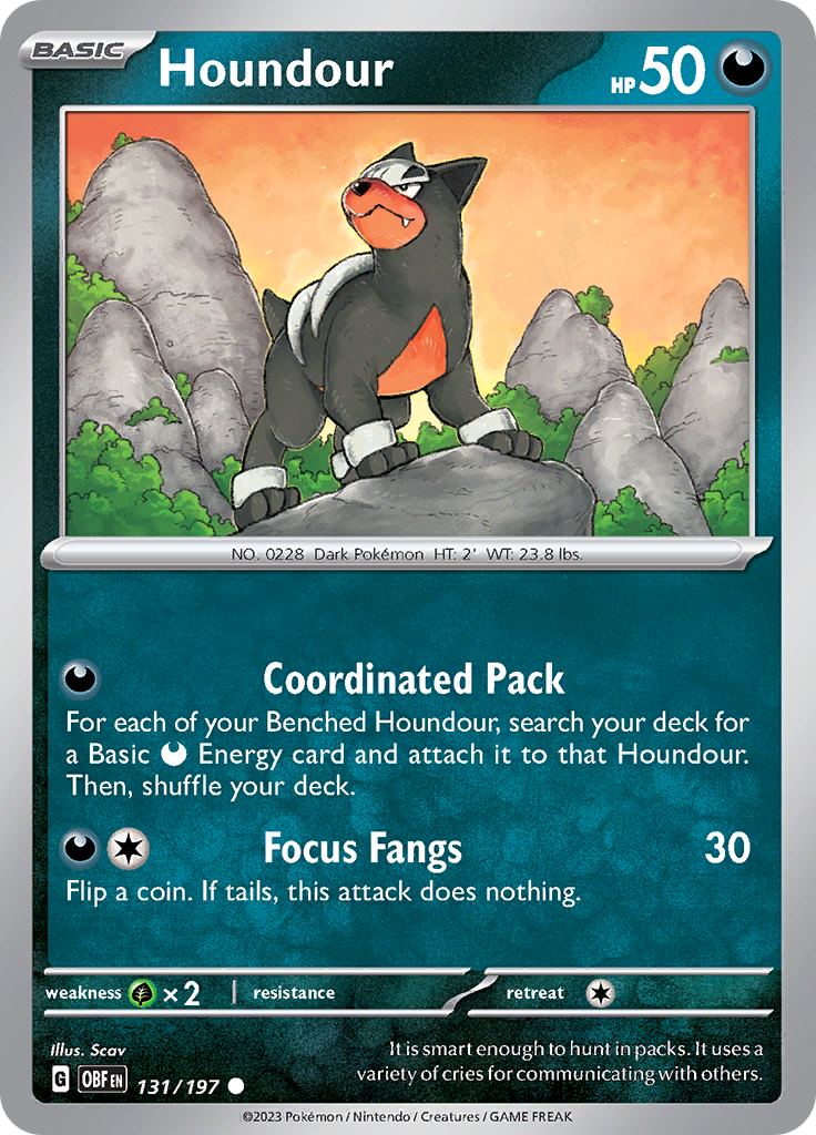 Houndour (131/197) [Scarlet & Violet: Obsidian Flames] | The Gaming-Verse