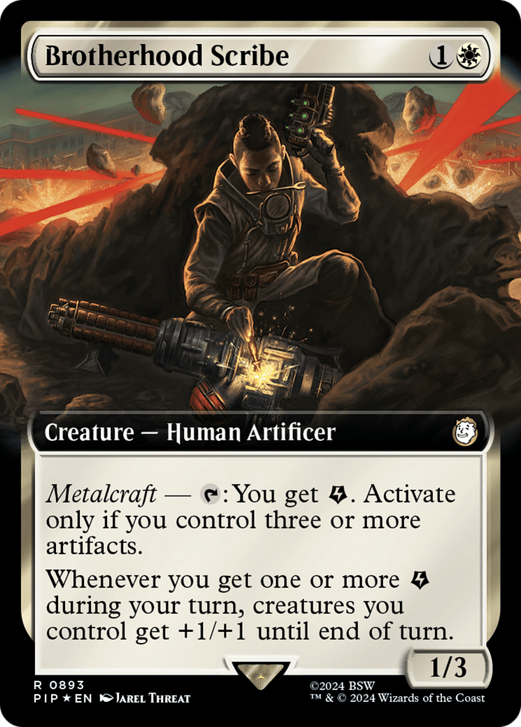 Brotherhood Scribe (Extended Art) (Surge Foil) [Fallout] | The Gaming-Verse