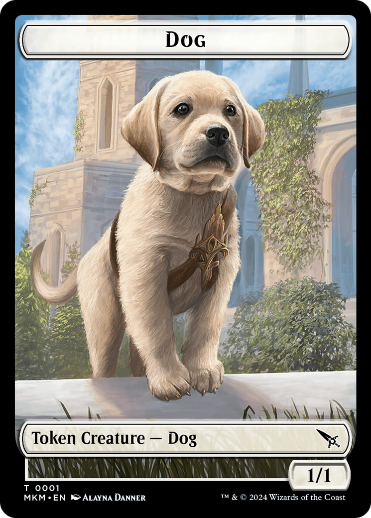 Detective // Dog Double-Sided Token [Murders at Karlov Manor Tokens] | The Gaming-Verse