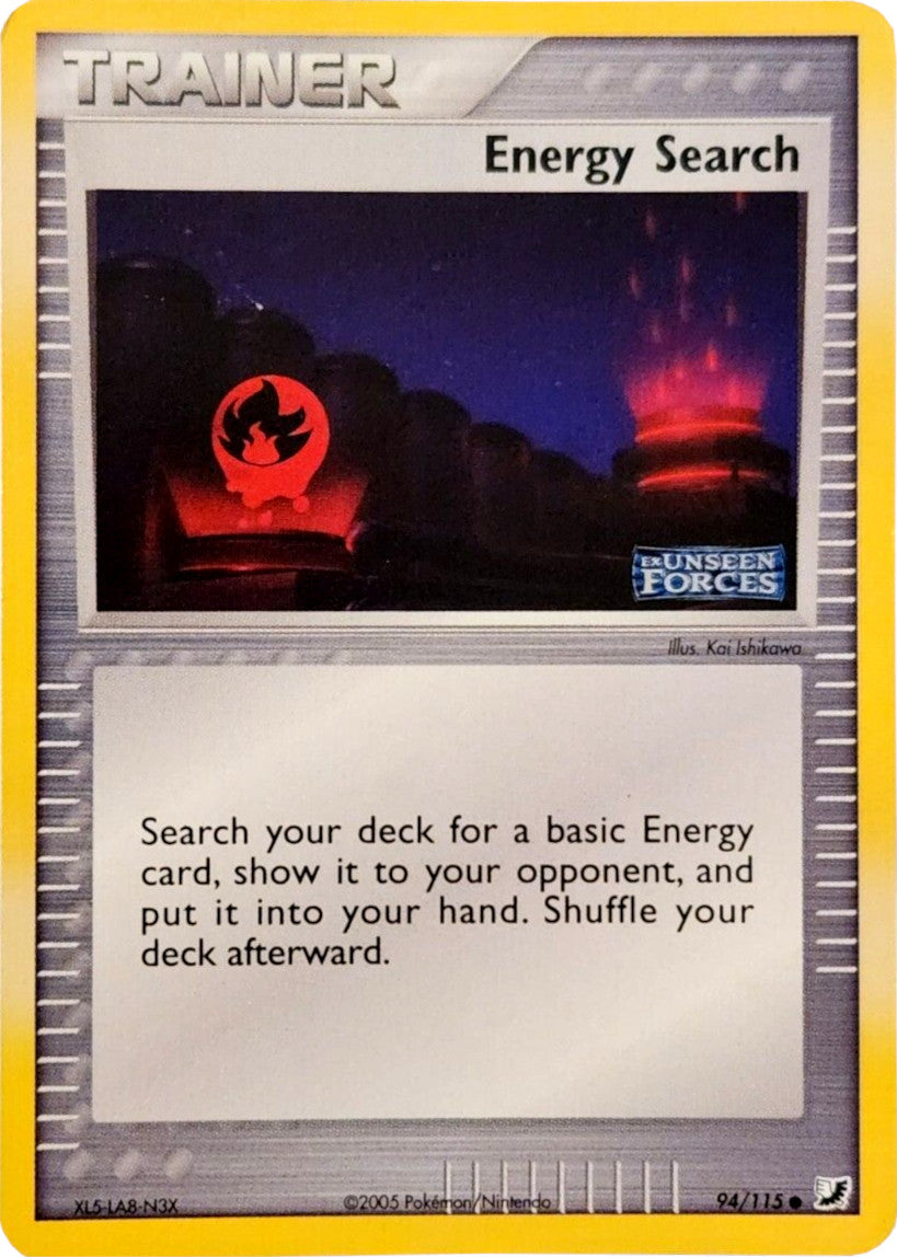 Energy Search (94/115) (Stamped) [EX: Unseen Forces] | The Gaming-Verse