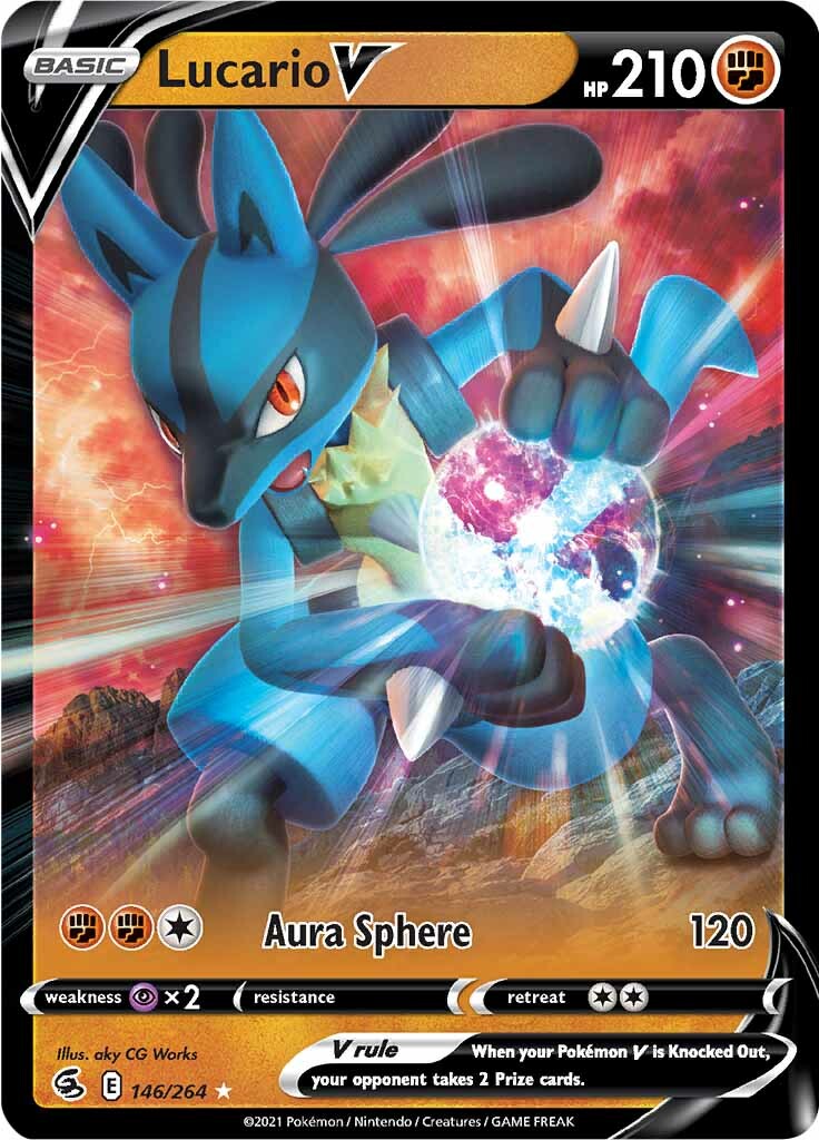 Lucario V (146/264) (Jumbo Card) [Sword & Shield: Fusion Strike] | The Gaming-Verse