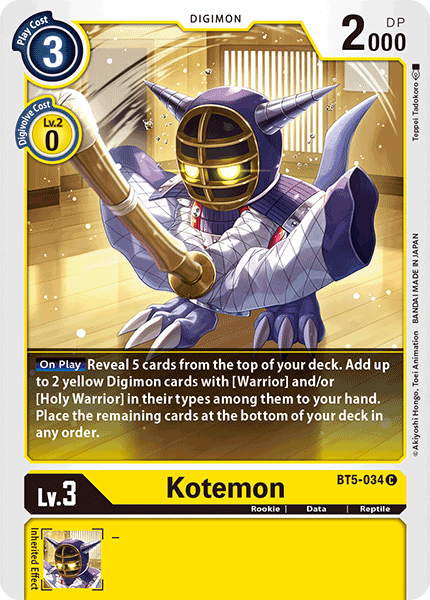 Kotemon [BT5-034] [Battle of Omni] | The Gaming-Verse