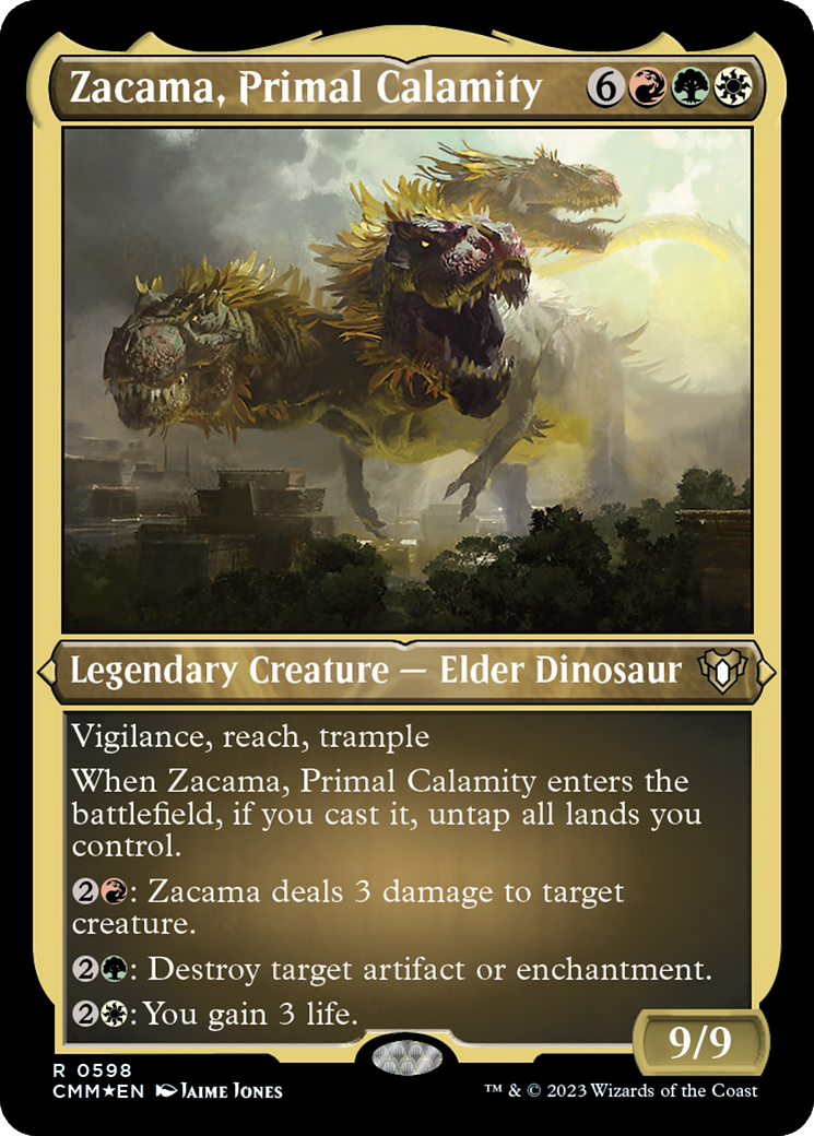 Zacama, Primal Calamity (Foil Etched) [Commander Masters] | The Gaming-Verse