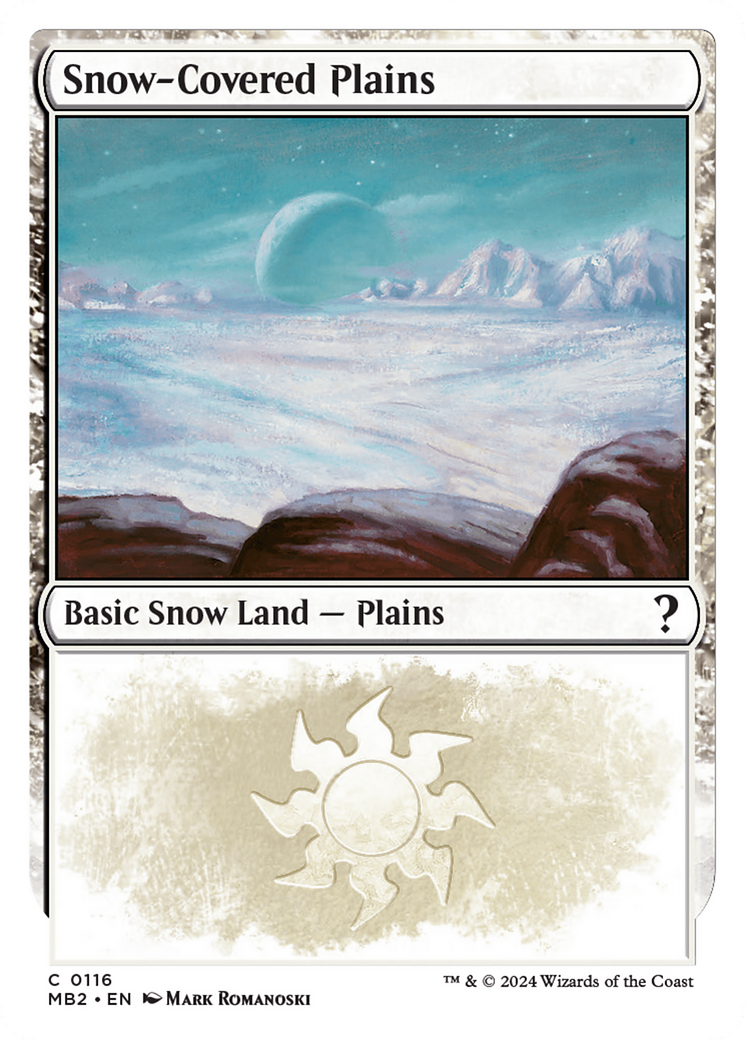 Snow-Covered Plains (White Border) [Mystery Booster 2] | The Gaming-Verse