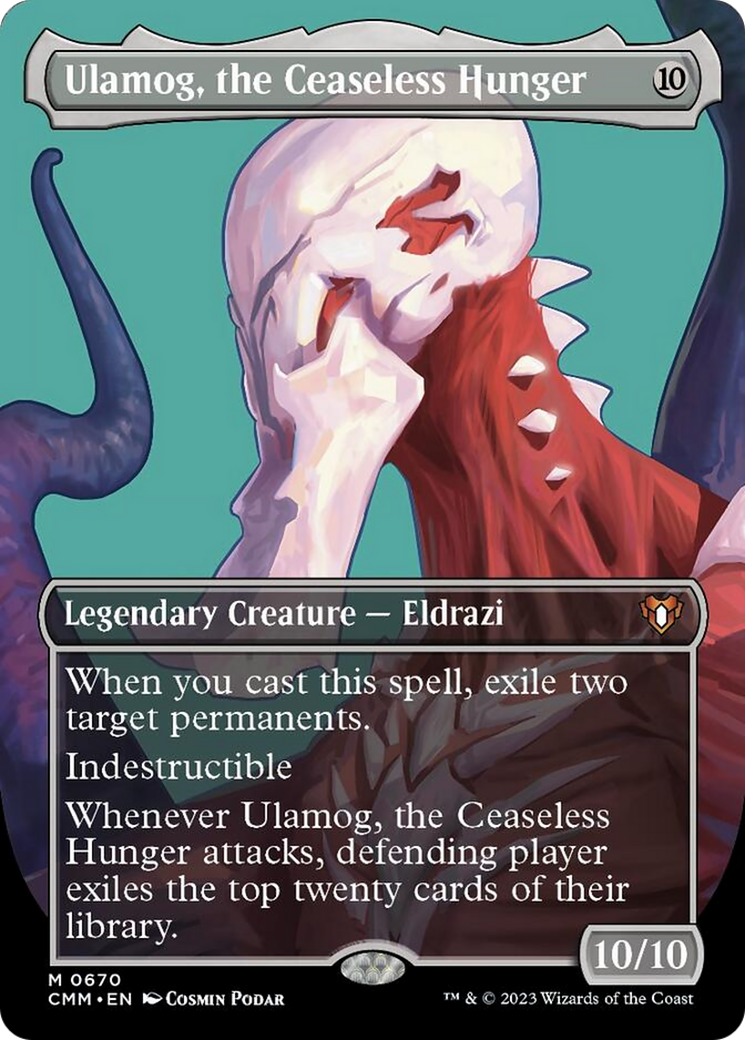 Ulamog, the Ceaseless Hunger (Borderless Profile) [Commander Masters] | The Gaming-Verse