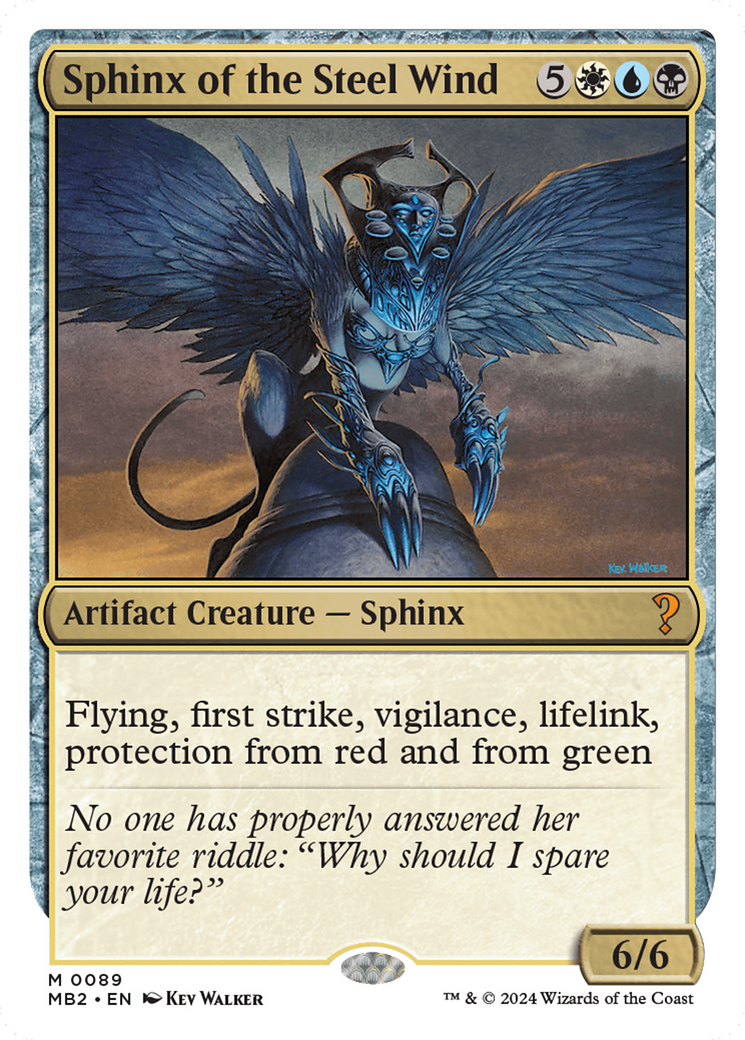 Sphinx of the Steel Wind (White Border) [Mystery Booster 2] | The Gaming-Verse