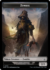 Monk // Zombie Double-Sided Token [March of the Machine Tokens] | The Gaming-Verse