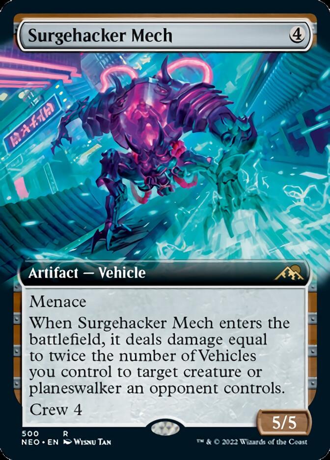 Surgehacker Mech (Extended Art) [Kamigawa: Neon Dynasty] | The Gaming-Verse