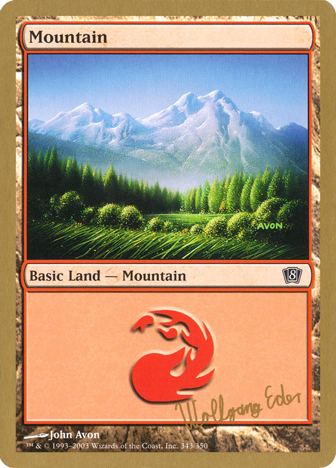 Mountain (we343) (Wolfgang Eder) [World Championship Decks 2003] | The Gaming-Verse