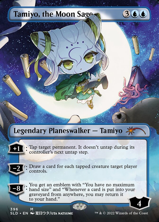 Tamiyo, the Moon Sage (Borderless) [Secret Lair Drop Series] | The Gaming-Verse