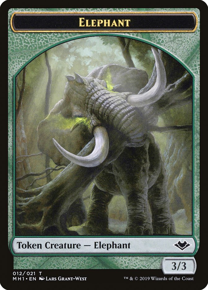 Shapeshifter (001) // Elephant (012) Double-Sided Token [Modern Horizons Tokens] | The Gaming-Verse